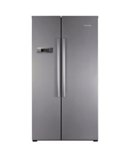 Swan Sr8070I American-Style Frost-Free Fridge Freezer - Silver/Inox